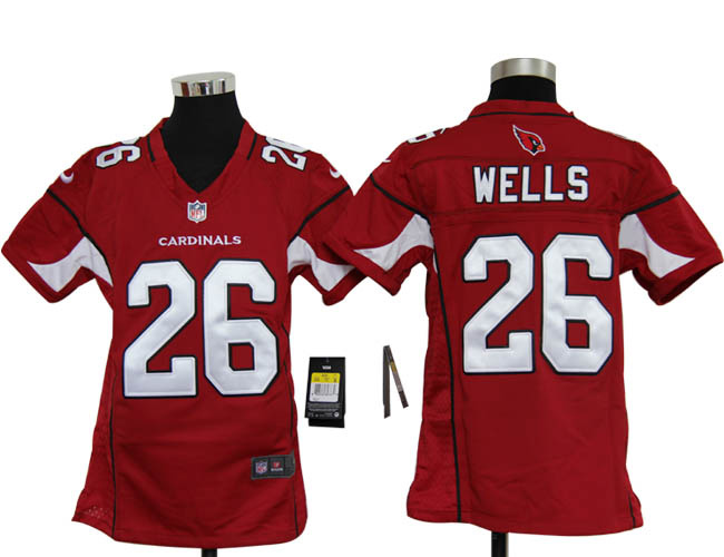 Arizona Cardinals 26 Ohio State Wells Youth Nike NFL Red Jerseys